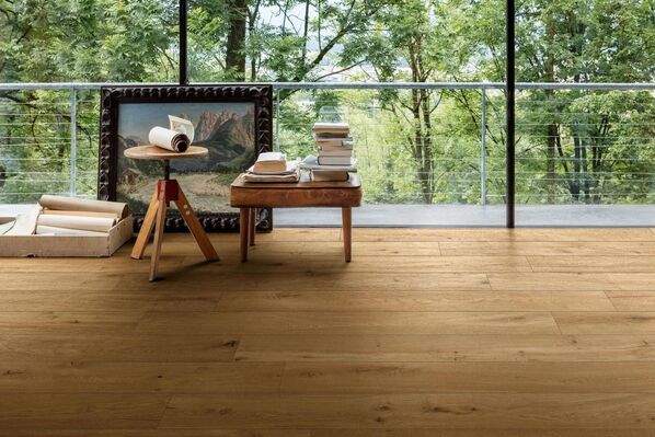 Fußboden in Holzoptik-Fliesen (Marazzi Vero).