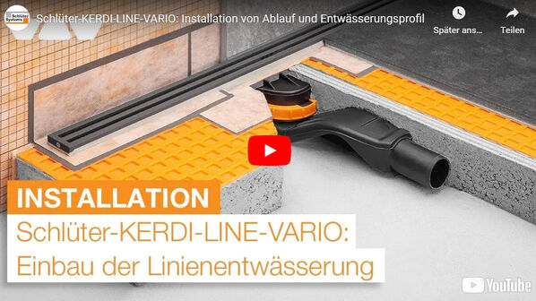 Schlüter Systems Kerdi-Line-Vario Installation Video
