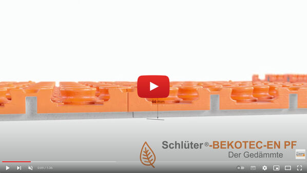 Schlüter-BEKOTEC-EN PF: Die gedämmte Estrichnoppenplatte für perfekte Heizsysteme | Animation