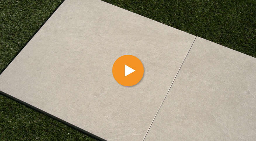 Lea Ceramiche Waterfall Outdoor 90x90 ivory flow video