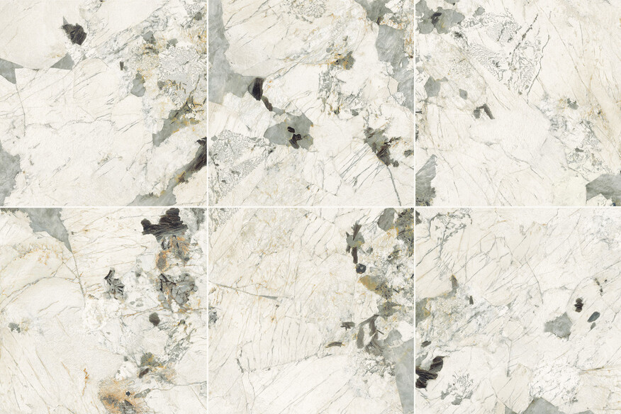 Imola Ceramica The Room quartzite patagonia PAT WH 120x120 cm Bodenfliese | Wandfliese Stärke: 6,5 mm glänzend eben lappato PAT WH6 120 LP Prints
