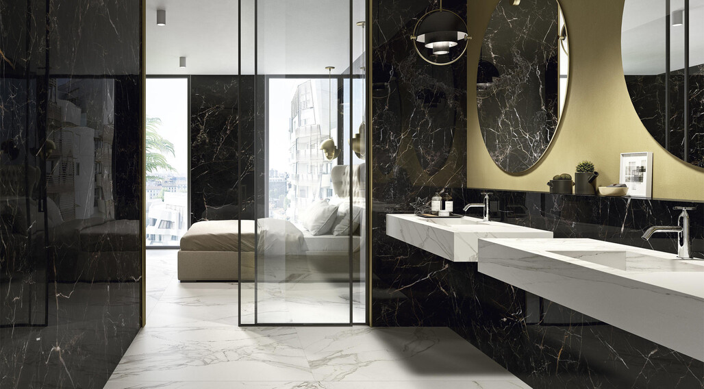 Ceramiche Caesar Nero Atlante und Calacatta Oro