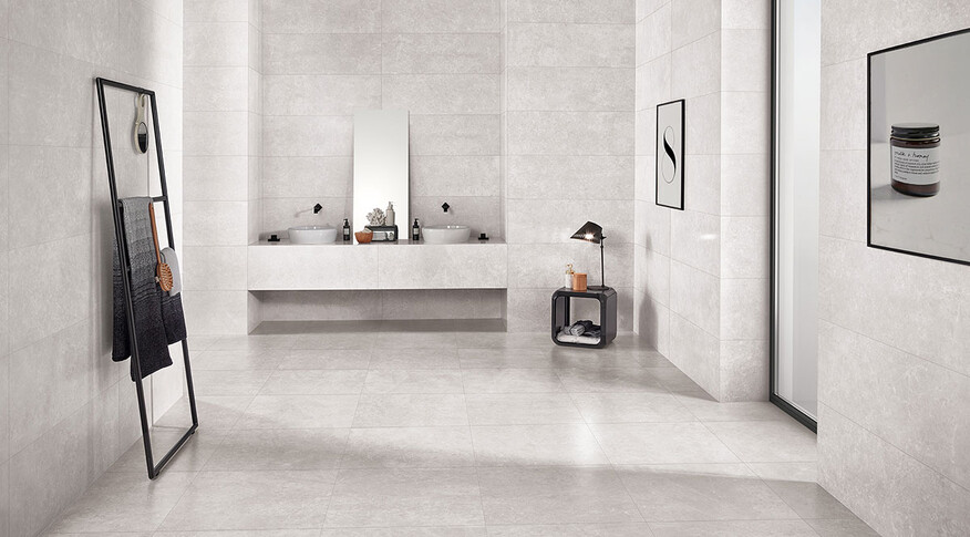 love tiles marble light grey matt wc