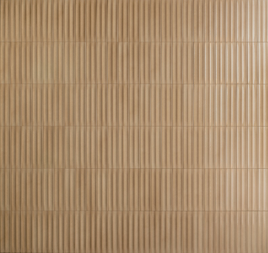 Marca Corona Miniature Rima Caramello 6x24 cm Wandfliese Glänzend Strukturiert Lucido K053 Prints