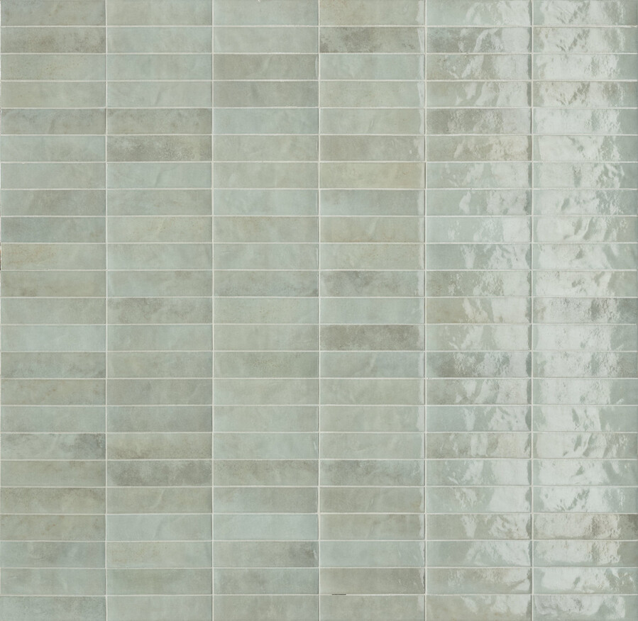 Marca Corona Miniature Soda Soda Verde Perla 6x24 cm Wandfliese Matt Strukturiert Lucido J376 Prints