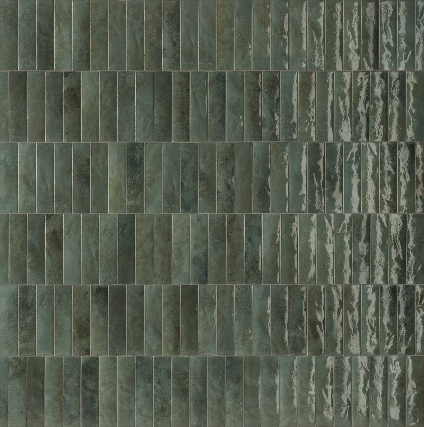 Marca Corona Miniature Soda Soda Verde Malva 6x24 cm Wandfliese Matt Strukturiert Lucido J378 Prints