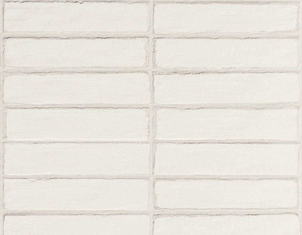 Sant Agostino Bit White 5x20 cm Bodenfliese / Wandfliese Matt Strukturiert Naturale CSABITWH05 Prints