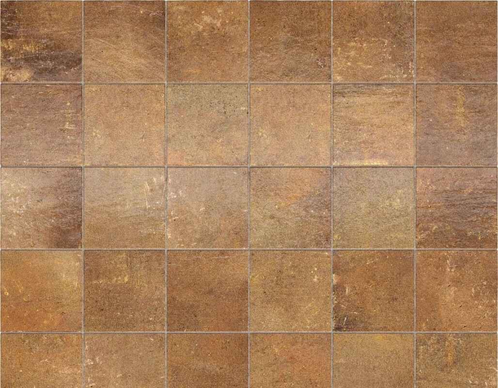 Sant Agostino Pixel Sienna 10x10 cm Wandfliese Glänzend Strukturiert Lucida CSAPXSIL10 Prints