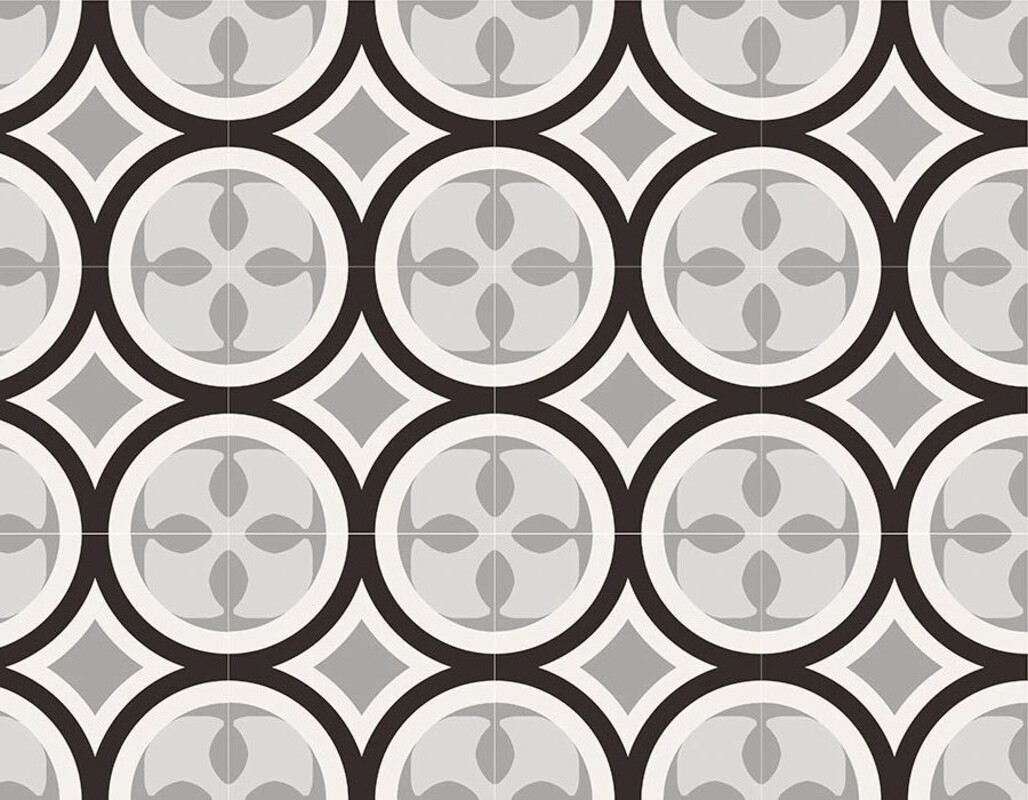 Sant Agostino Patchwork B W 01 20x20 cm Bodenfliese / Wandfliese Matt Eben Naturale CSAPBW0120 Prints