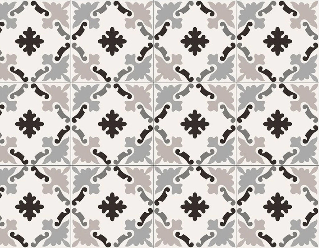 Sant Agostino Patchwork B W 03 20x20 cm Bodenfliese / Wandfliese Matt Eben Naturale CSAPBW0320 Prints