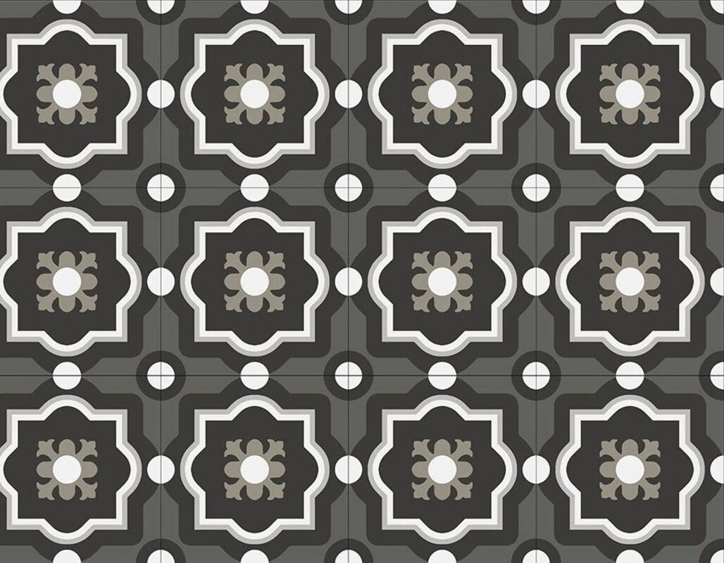 Sant Agostino Patchwork B W 04 20x20 cm Bodenfliese / Wandfliese Matt Eben Naturale CSAPBW0420 Prints