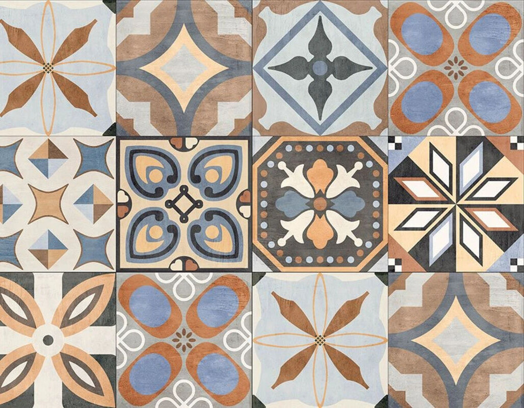 Sant Agostino Patchwork Colors Mix 20x20 cm Bodenfliese / Wandfliese Matt Eben Naturale CSAPCOMX20 Prints