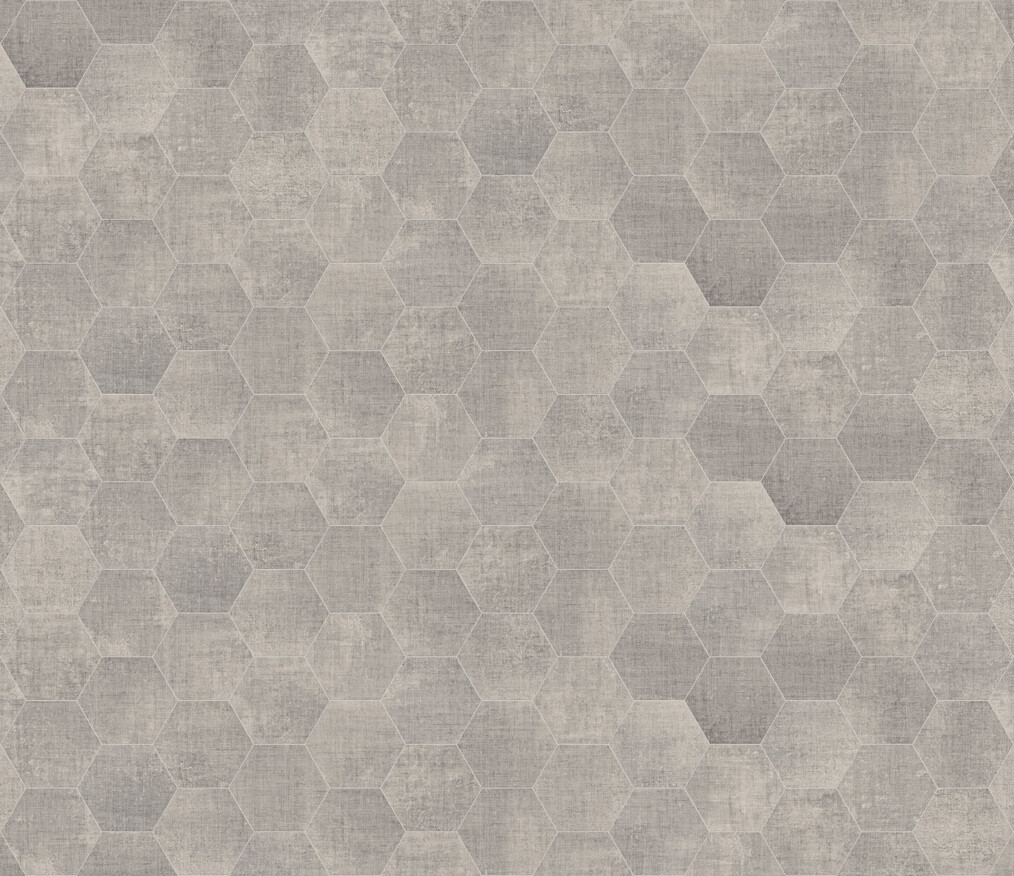 Marca Corona Textile Silver 21.6x25 cm Bodenfliese / Wandfliese Esagona Matt Strukturiert Naturale D567 Prints