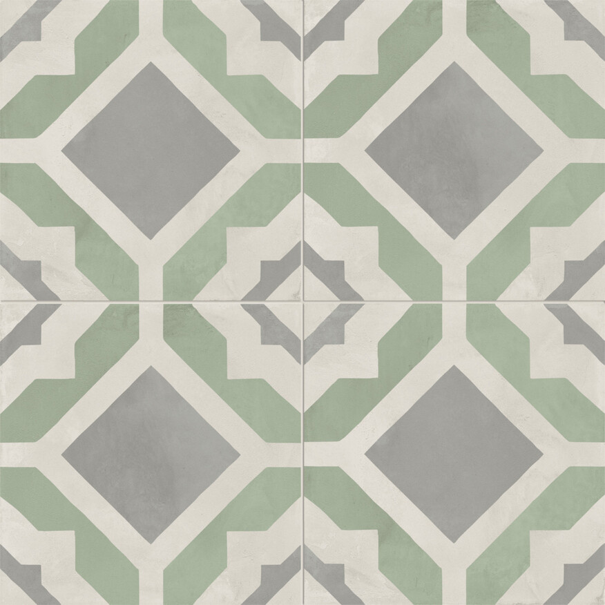 Marca Corona Terra.Art Sabbia Menta 20x20 cm Bodenfliese / Wandfliese Decor Geometrico Matt Eben Naturale I389 Prints
