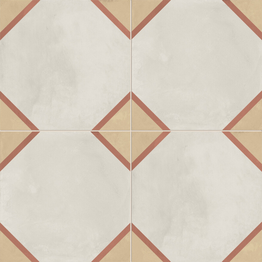 Marca Corona Terra.Art Tramonto Crema 20x20 cm Bodenfliese / Wandfliese Decor Ottagono Matt Eben Naturale I398 Prints