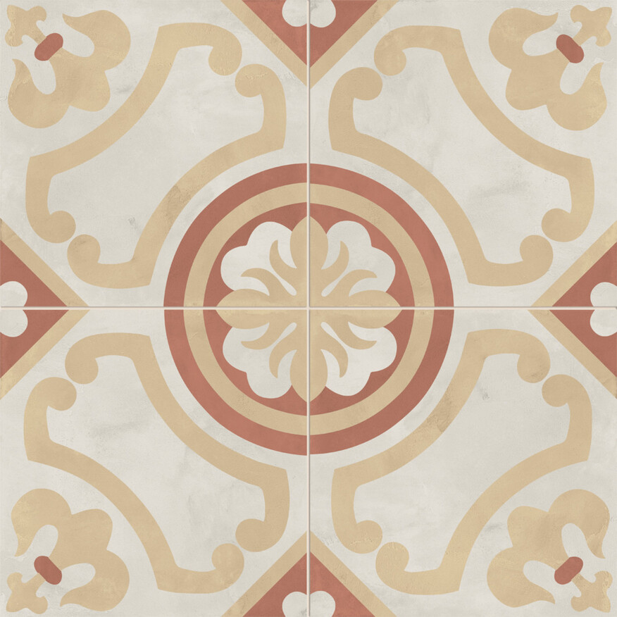 Marca Corona Terra.Art Tramonto Crema 20x20 cm Bodenfliese / Wandfliese Decor Giglio Matt Eben Naturale I400 Prints