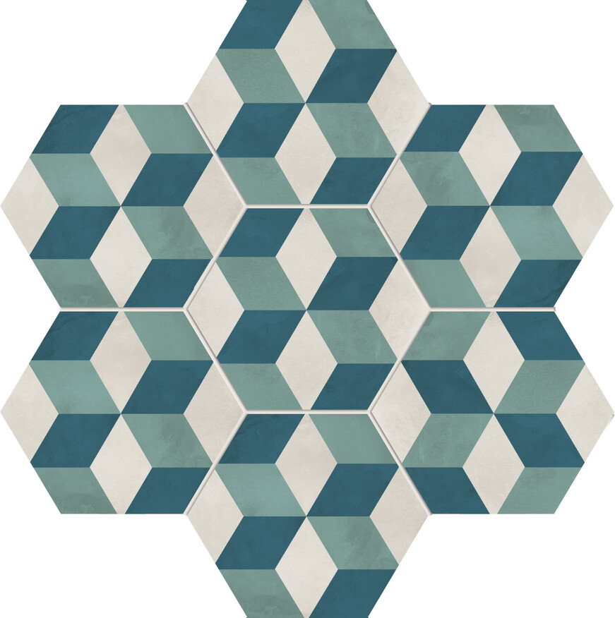 Marca Corona Terra.Art Oceano Cielo 21.6x25 cm Bodenfliese / Wandfliese Decor Cubo Matt Eben Naturale I409 Prints
