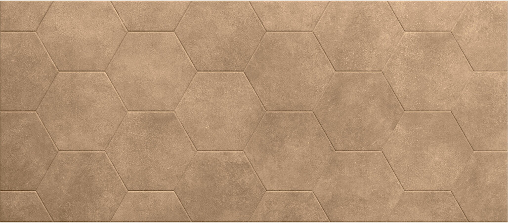 Marca Corona Terracreta Chamotte 21.6x25 cm Bodenfliese / Wandfliese Esagona Matt Eben Naturale J073 Prints