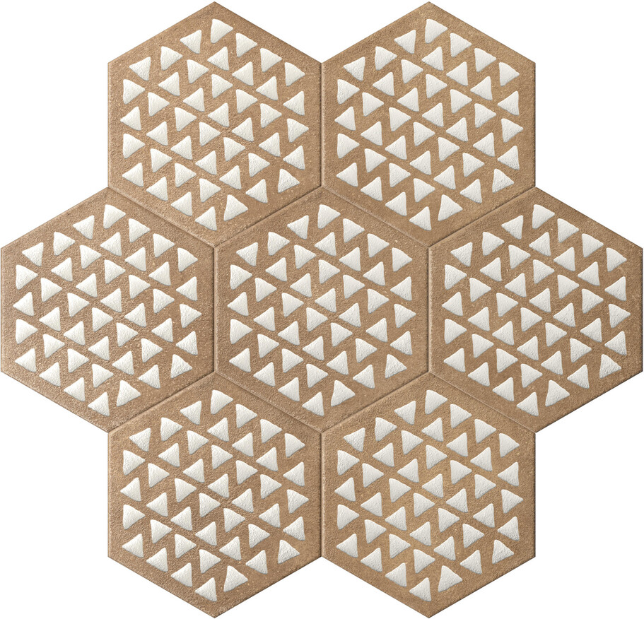Marca Corona Terracreta Chamotte 21.6x25 cm Bodenfliese / Wandfliese Intarsio Matt Eben Naturale J086 Prints