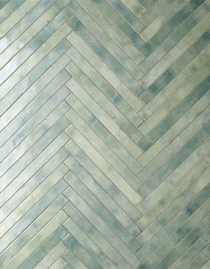 Ceramica Rondine Colors Acquamarine 4.8x45 cm Bodenfliese / Wandfliese Brick Glänzend Strukturiert Naturale J92073 Prints