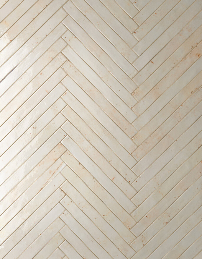 Ceramica Rondine Colors Ivory 4.8x45 cm Bodenfliese / Wandfliese Brick Glänzend Strukturiert Naturale J92077 Prints