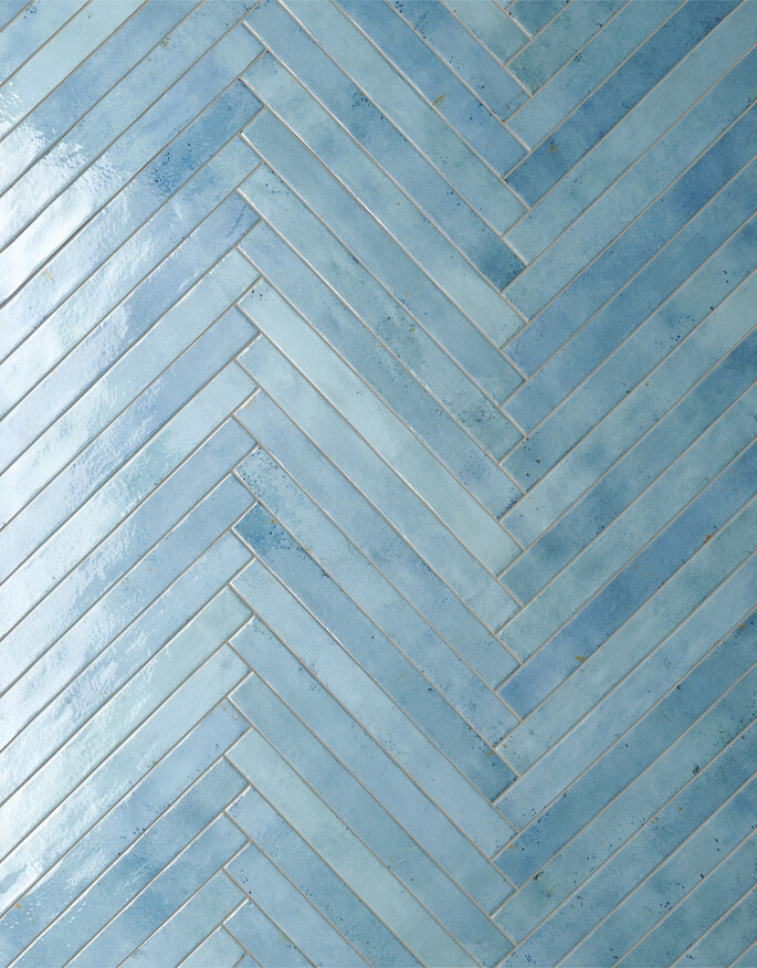 Ceramica Rondine Colors Sky 4.8x45 cm Bodenfliese / Wandfliese Brick Glänzend Strukturiert Naturale J92081 Prints
