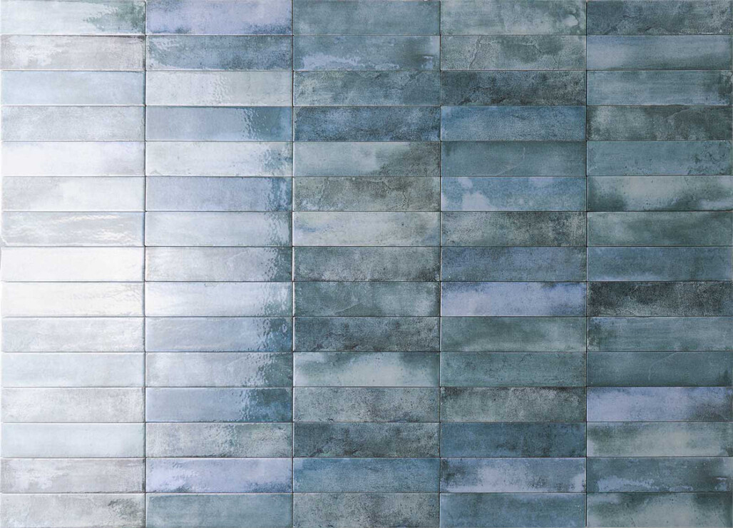 Ceramica Rondine Mojave Denim 6x25 cm Bodenfliese / Wandfliese Brick Glänzend Strukturiert Naturale J91278 Prints