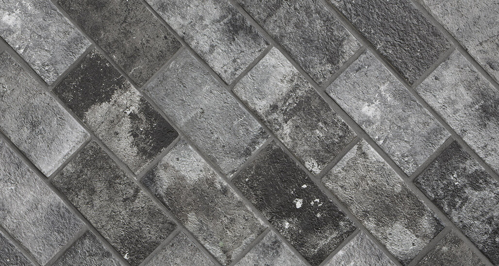 Ceramica Rondine London Charcoal 13x25 cm Bodenfliese / Wandfliese Brick Matt Strukturiert Naturale J85940 Prints