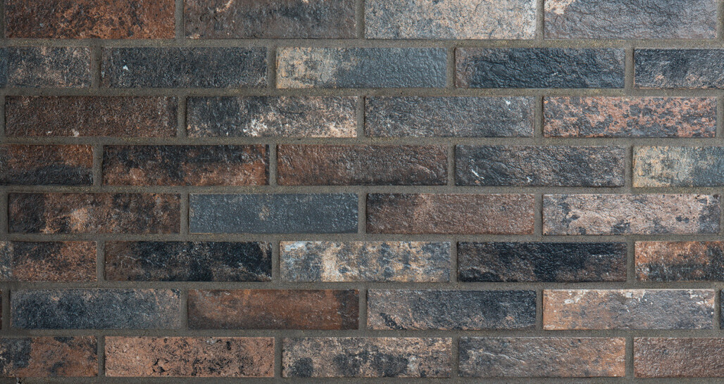 Ceramica Rondine Bristol Dark 6x25 cm Bodenfliese / Wandfliese Brick Glänzend Strukturiert Naturale J85668 Prints