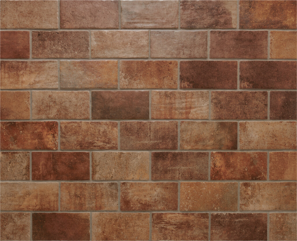 Ceramica Rondine Recovery Stone Old Red 13x25 cm Bodenfliese / Wandfliese Matt Strukturiert Naturale J91331 Prints