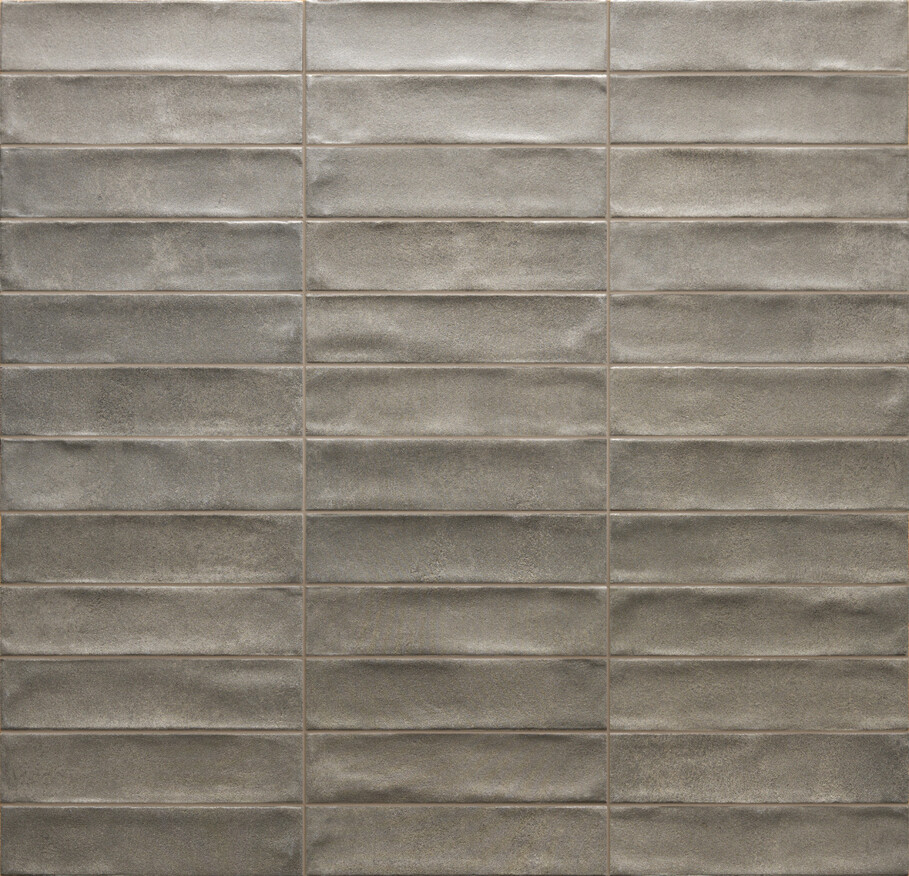 Ceramica Rondine Cruda Brick Grigio 4.8x20 cm Bodenfliese / Wandfliese Brick Matt Strukturiert Naturale J92616 Prints