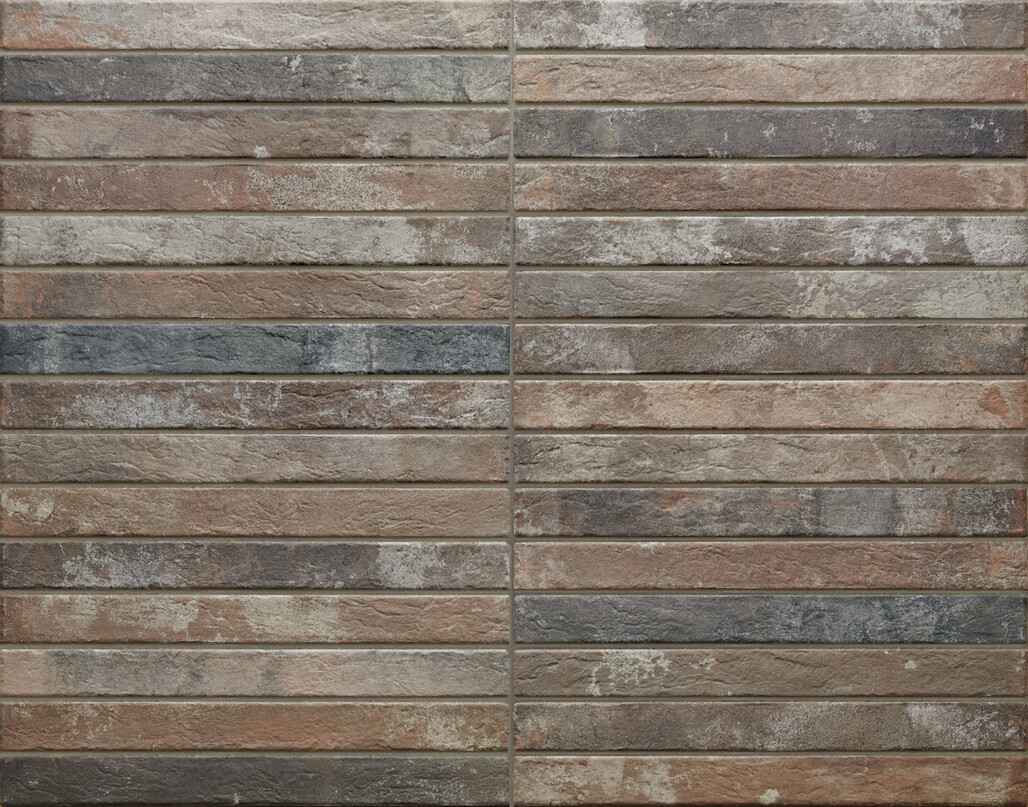 Ceramica Rondine Harlem Multicolor 4.8x45 cm Bodenfliese / Wandfliese Brick Matt Strukturiert Naturale J92494 Prints