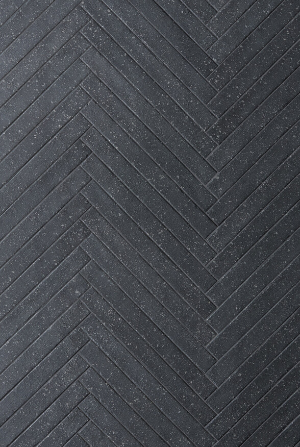 Ceramica Rondine Mixture Anthracite 4.8x45 cm Bodenfliese / Wandfliese Brick Matt Strukturiert Naturale J93630 Prints