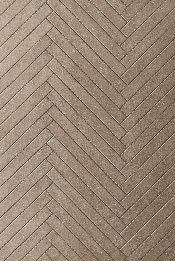 Ceramica Rondine Mixture Beige 4.8x45 cm Bodenfliese / Wandfliese Brick Matt Strukturiert Naturale J93631 Prints