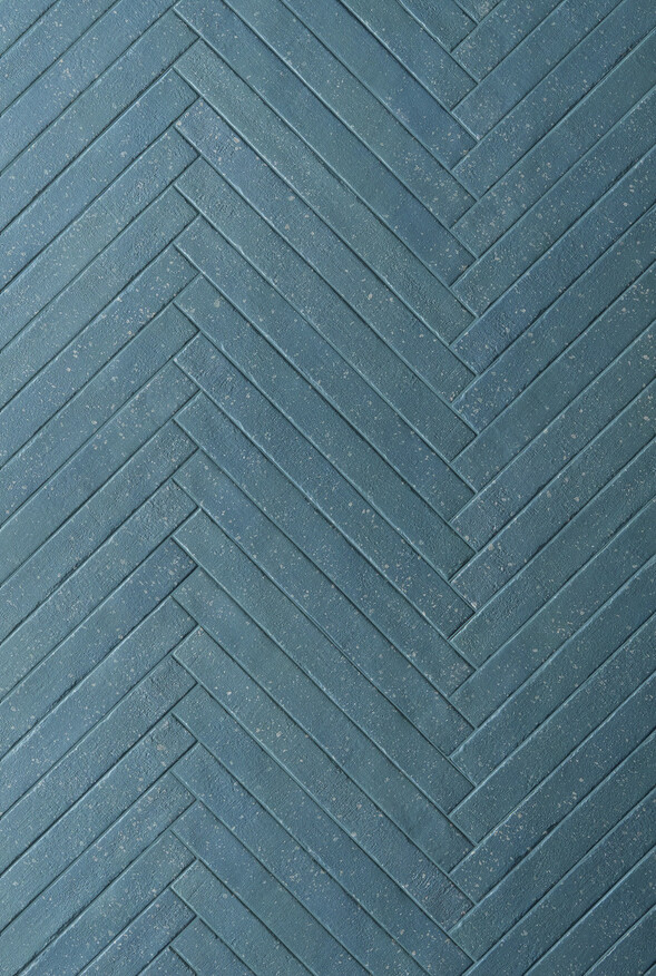 Ceramica Rondine Mixture Cerulean 4.8x45 cm Bodenfliese / Wandfliese Brick Matt Strukturiert Naturale J93633 Prints