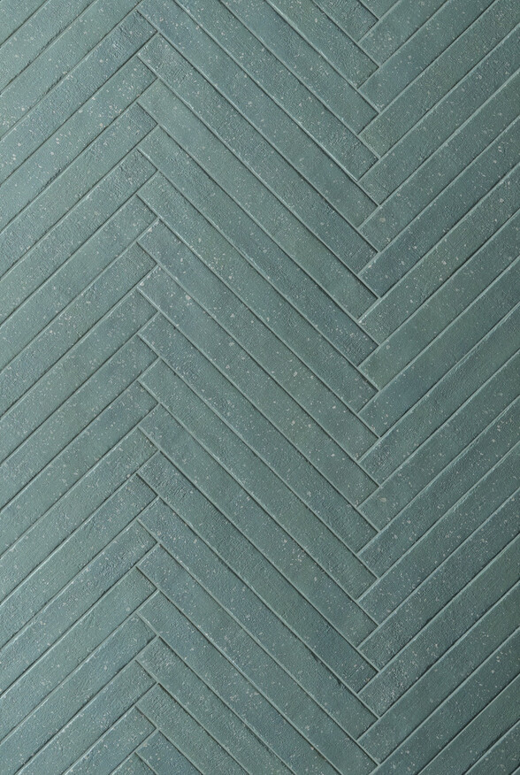 Ceramica Rondine Mixture Natural Green 4.8x45 cm Bodenfliese / Wandfliese Brick Matt Strukturiert Naturale J93636 Prints