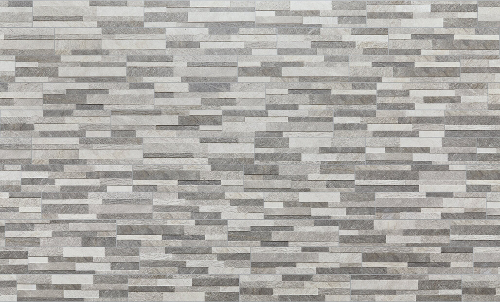 Ceramica Rondine Quarzi 3D Grey 15x61 cm Wandfliese 3D Matt Strukturiert Naturale J87437 Prints