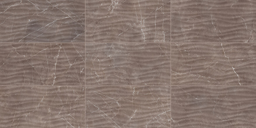 Love Tiles Marble Tortora 35x70 cm Dekor Curl Glänzend Strukturiert Naturale B629.0140.037 Prints