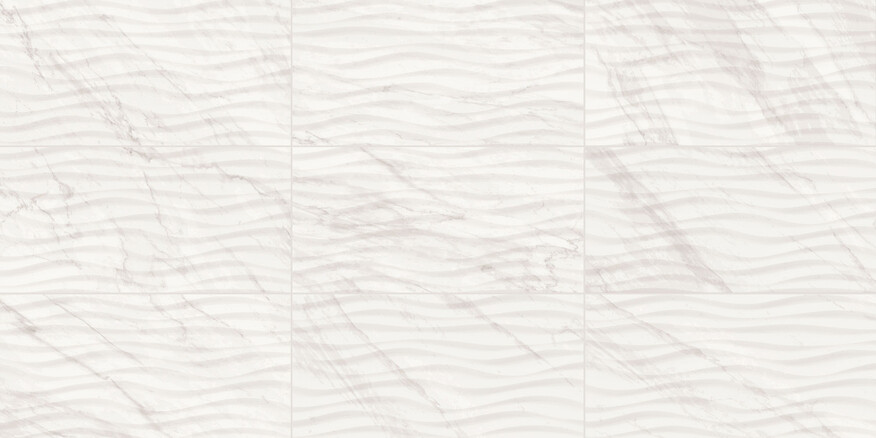 Love Tiles Marble White 35x70 cm Dekor Curl Glänzend Strukturiert Naturale B629.0140.001 Prints