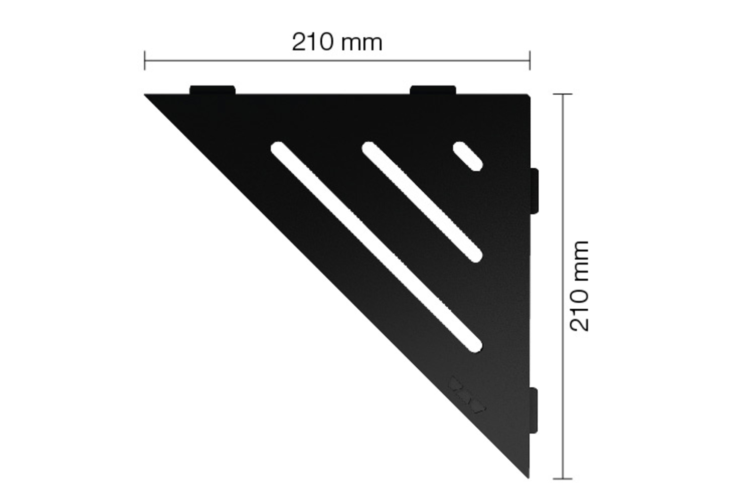 Schlüter Systems SHELF-E-S1 Wand-Ablagesystem Wave MGS - strukturbeschichtet graphitschwarz SES1D10MGS