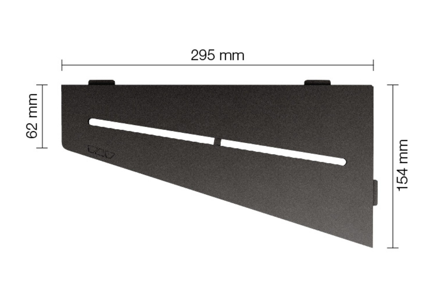 Schlüter Systems SHELF-E-S3 Wand-Ablagesystem Pure TSDA - strukturbeschichtet dunkelanthrazit SES3D7TSDA