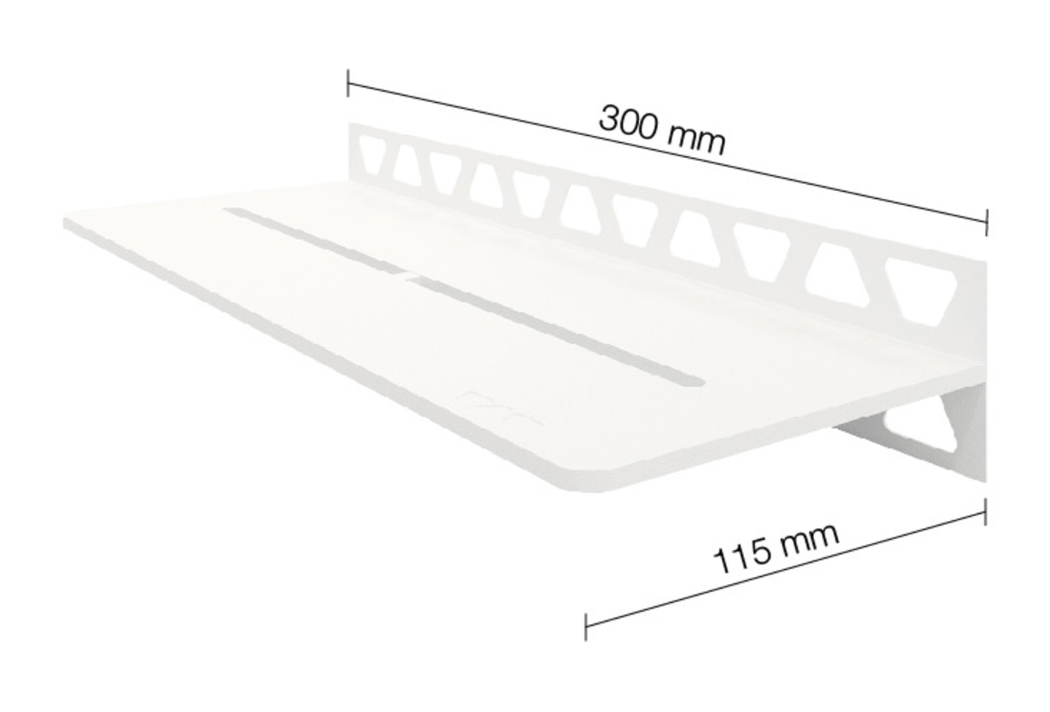 Schlüter Systems SHELF-W-S1 Wand-Ablagesystem Pure MBW - strukturbeschichtet brilliantweiß SWS1D7MBW