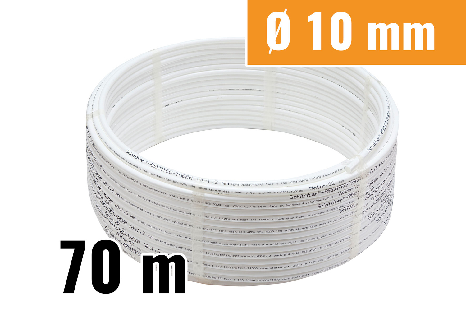 Schlüter Systems BEKOTEC-THERM-HR Heizrohr für EN 12 FK, Ø 10 mm BTHR10RT70