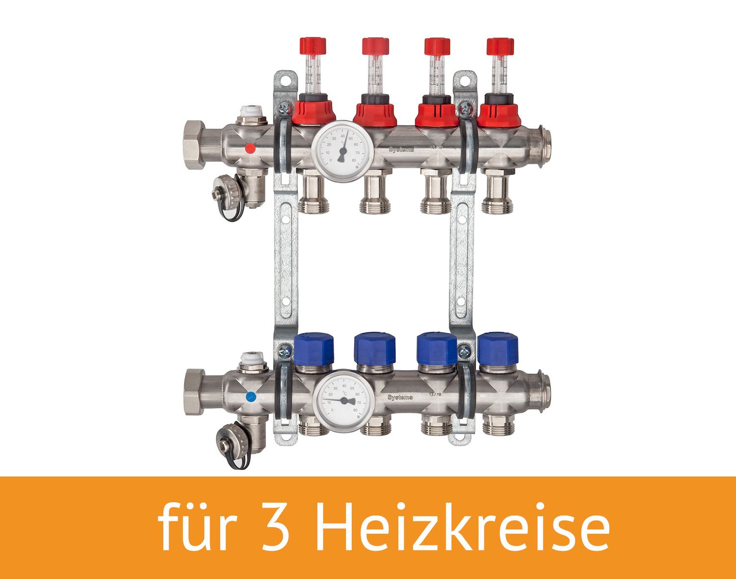 Schlüter Systems BEKOTEC-THERM-HVT/DE Heizkreisverteiler Edelstahl BTHVT3DE