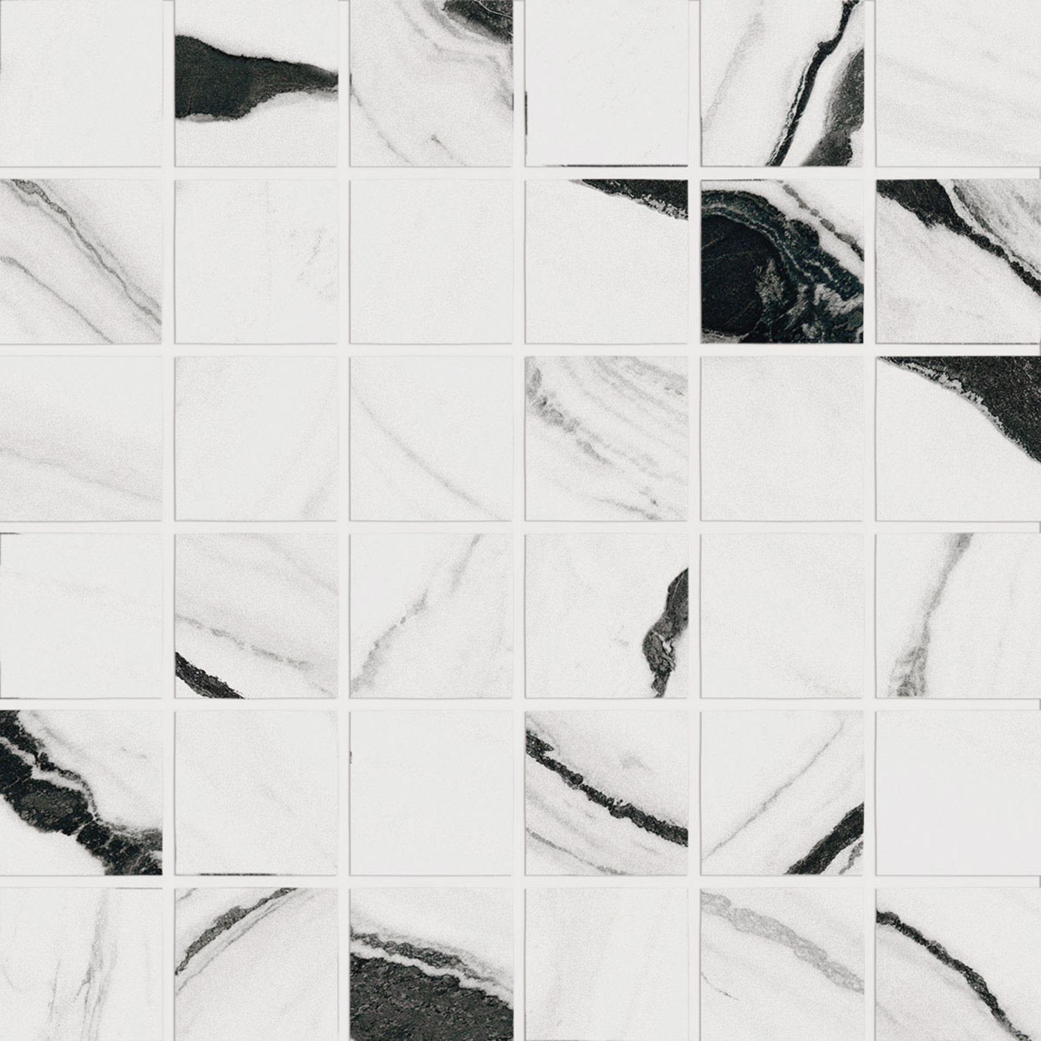 Imola Ceramica The Room Mosaik Stärke: 6,5 mm 30x30 Panda White MK.PAN WH6 30 (172239)