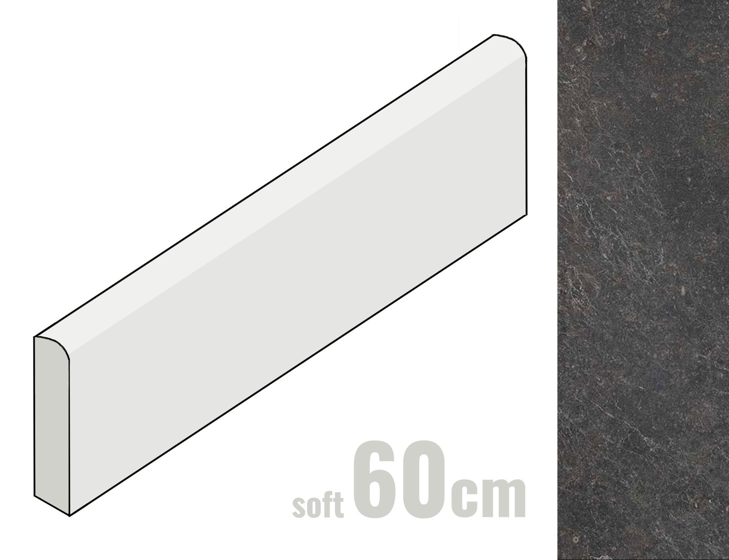 Keraben Bleuemix Sockel 8x60 Black P0003708