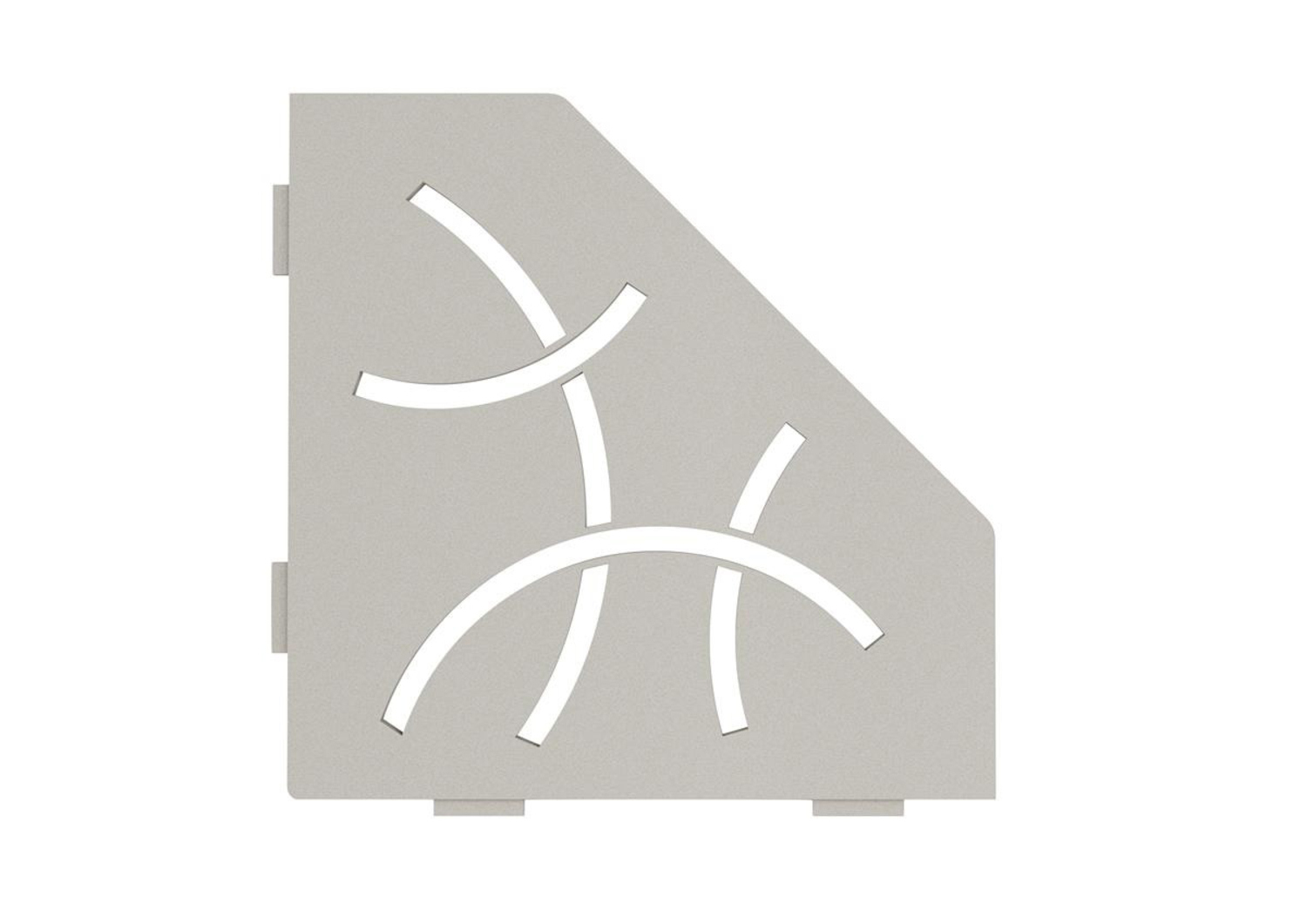 Schlüter Systems SHELF-E-S2 Wand-Ablagesystem Curve TSBG - strukturbeschichtet beigegrau SES2D6TSBG