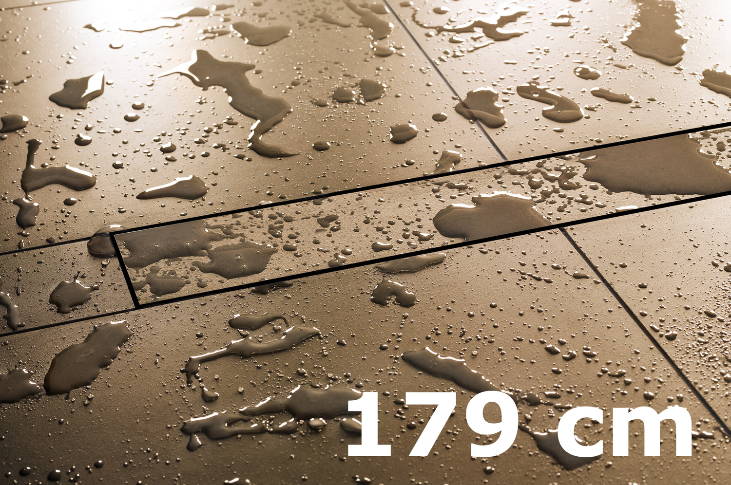 Schlüter Systems KERDI-LINE-D Rinnenabdeckung für Duschrinne Belagträger D rahmenlos 179cm KLDE180