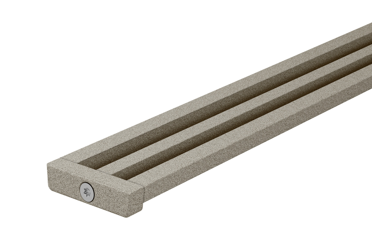 Schlüter Systems KERDI-LINE-VARIO WAVE 34 Kürzbares W-förmiges Entwässerungsprofil TSSG - alu strukturbeschichtet steingrau KLVRD10TSSG120