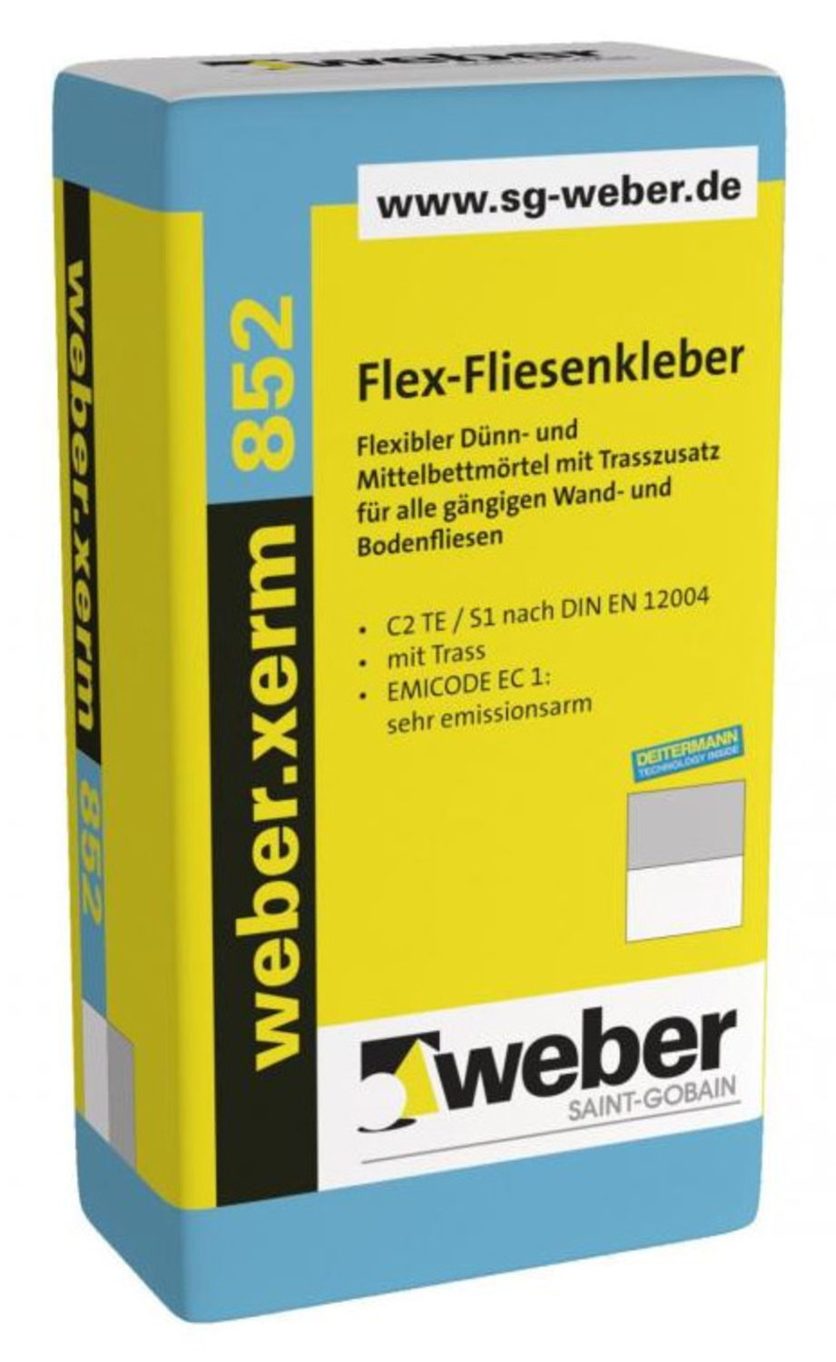Weber Saint-Gobain weber.xerm 852 Flexkleber Flex-Fliesenkleber und Natursteinkleber S1 grau 349255